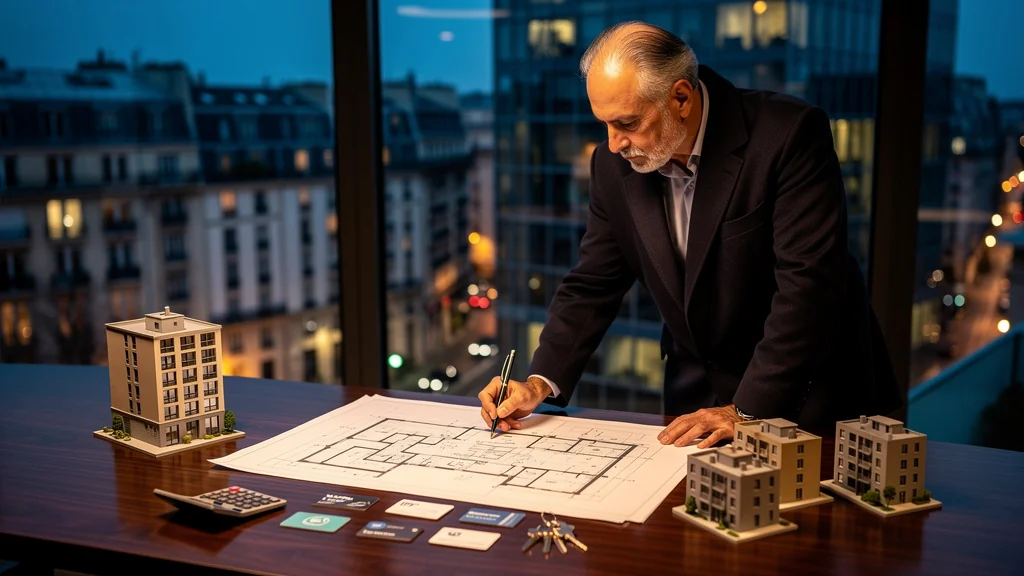 Comparaison immobilier 500 k€ : immeuble de rapport ou appartements dispersés, scène d’investissement réaliste