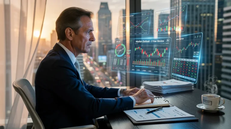 Analyste financier évaluant taux fixe ou variable après cinq ans sur le marché immobilier