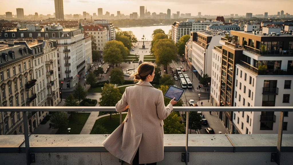 Choix d’une ville moyenne pour un premier patrimoine immobilier, vue urbaine réaliste