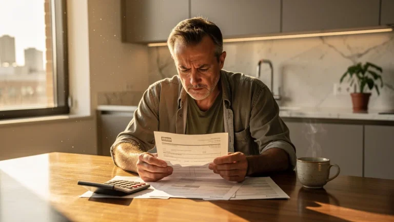 Homme regrettant d'avoir allongé son prêt immobilier à 25 ans pour plus de confort
