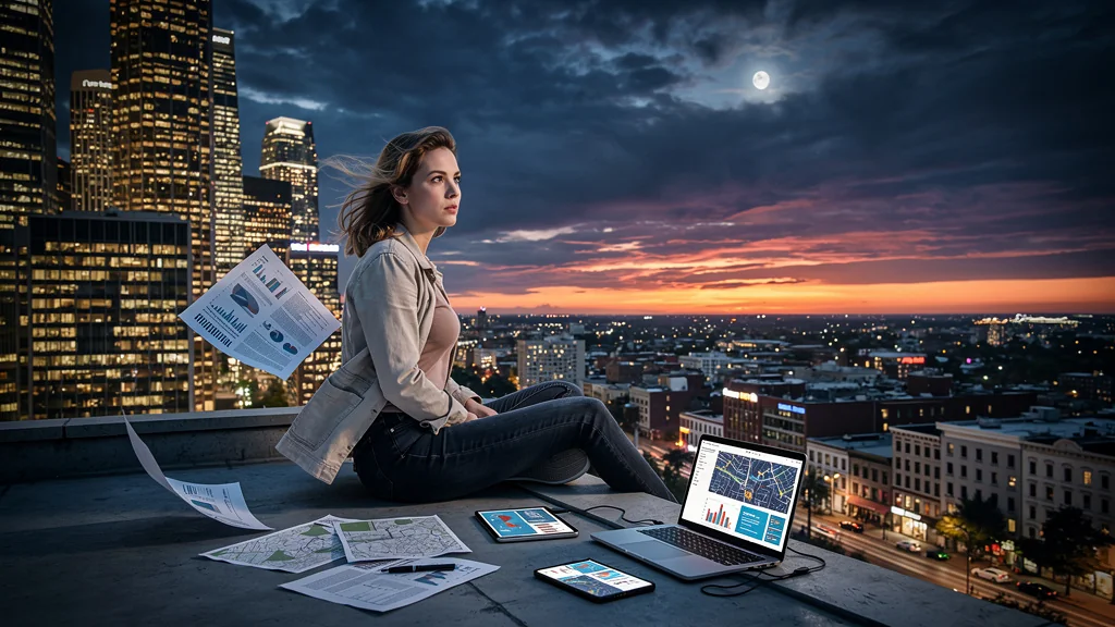 Femme pensant au risque d’investissement entre concentration sur une ville et diversification multiple
