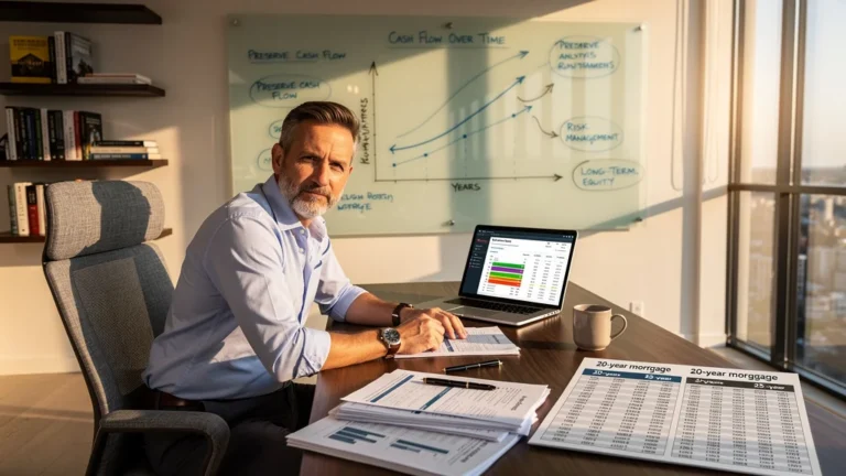Professionnel analysant durée de prêt 20 ou 25 ans pour optimiser cash-flow immobilier