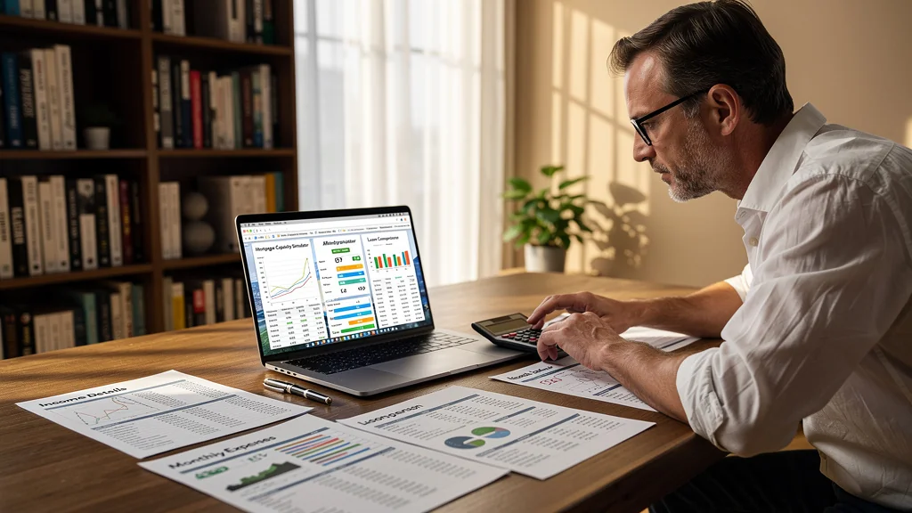 Comparaison détaillée de trois simulateurs de capacité d'emprunt sur un même dossier financier