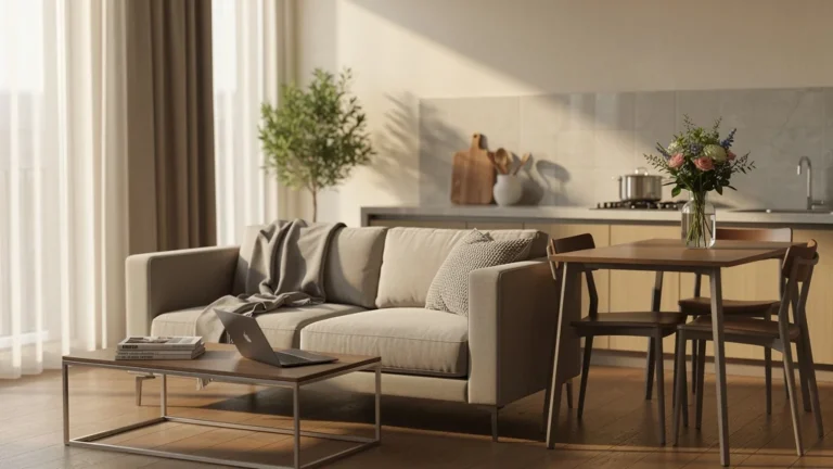 Appartement moderne meublé élégant pour premier locatif géré seul avec ambiance chaleureuse et lumineuse